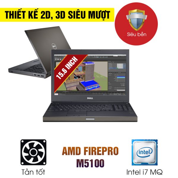 Laptop Cũ Dell Precision M4800 Intel Core i7 MQ